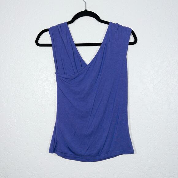 Elie Tahari Purple Cross Over Tank Top Size XS‎ - Picture 6 of 6